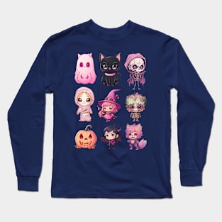 halloween characters Long Sleeve T-Shirt